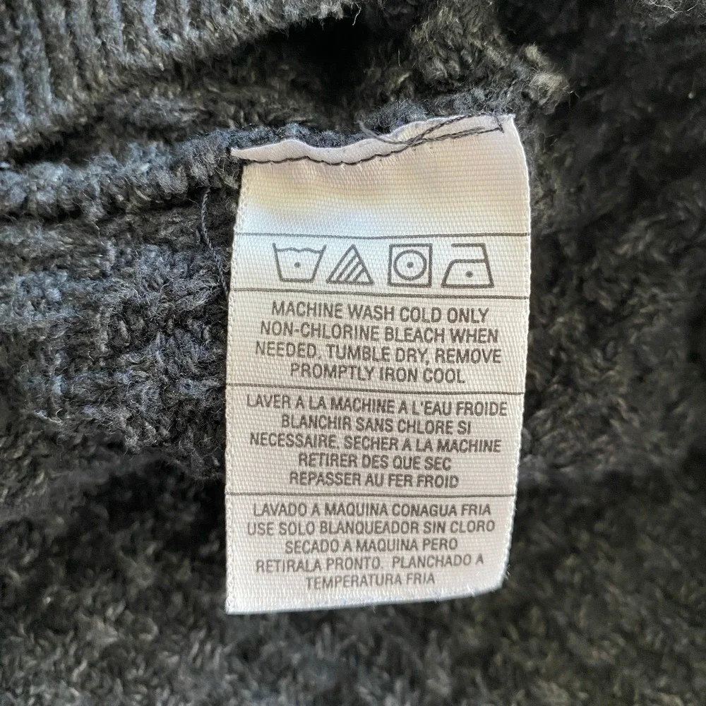VTG Bill Blass Chunky Waffle Knit Henley Sweater Men 2X Gray Dad Grandpacore 90s